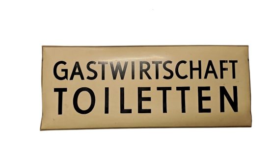 Historisches Blechschild