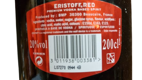 Vodka Eristoff Red