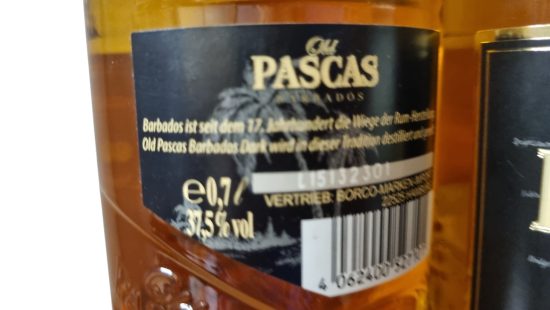 Old Pascas Rum