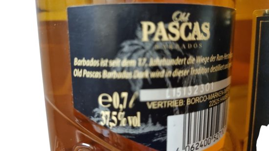 Old Pascas Rum