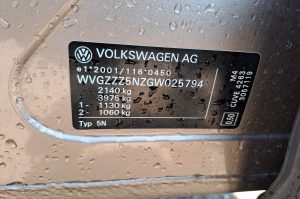 VW Tiguan FIN: WVGZZZ5NZGW025794