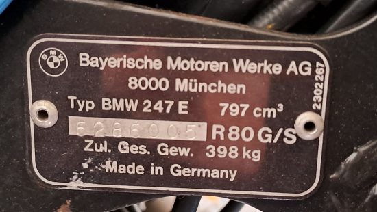 Motorrad BMW FIN: 6286005