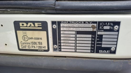 LKW LF280 FA FIN: XLRAEL2700L442215