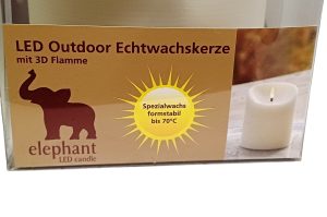 Led Outdoor Echtwachskerze