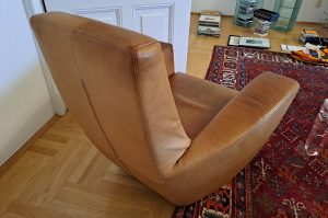 Designer Lederfauteuil 