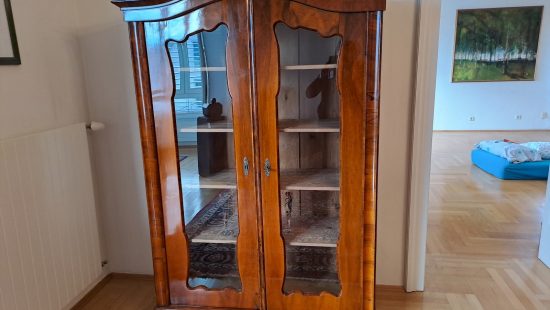 Biedermeier Vitrinenschrank