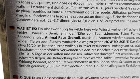 Granulat Animal Raus