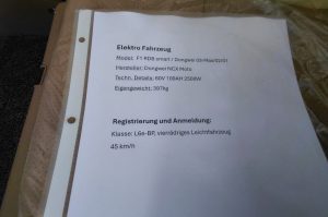 Elektrofahrzeug FIN: H7V6LT122RA500010