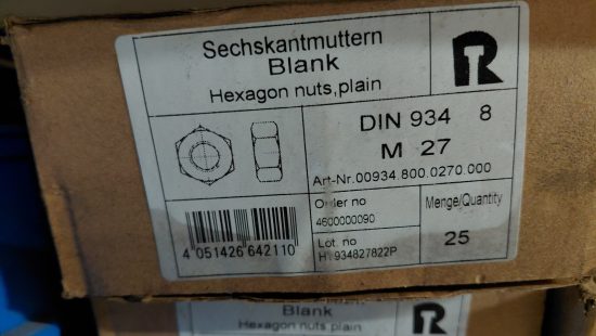 Sechskantmuttern blank