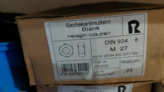 Sechskantmuttern blank