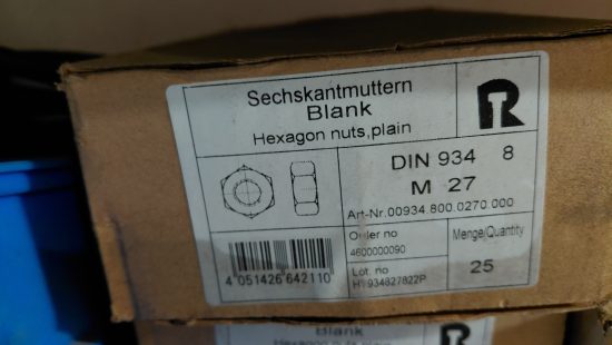 Sechskantmuttern blank