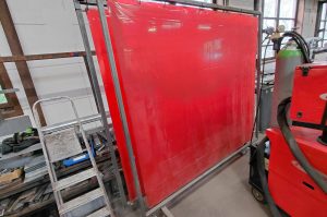 Fahrbare Schweißwand