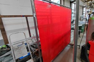 Fahrbare Schweißwand