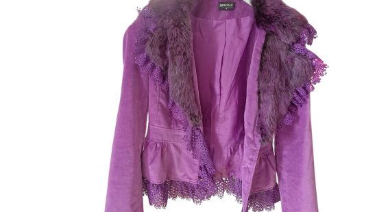 Jacke mit Echtpelzbesatz