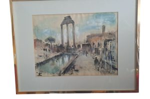 Aquarellisierte Zeichnung