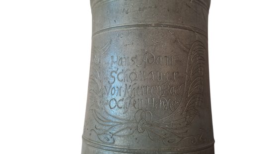 Historischer Zinnkrug BÜ OG