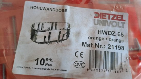 Hohlwanddosen K14