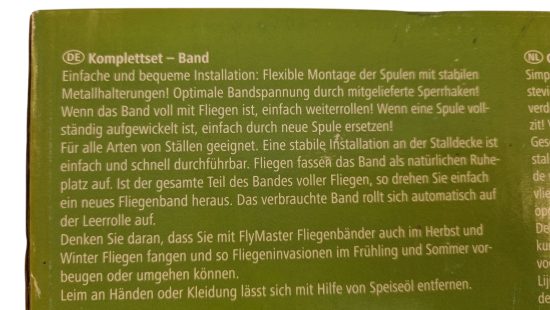 Flymaster Fliegenband
