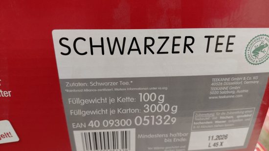 Schwarztee E