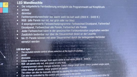 Wandleuchten Set