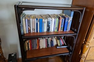 Bücherregal mit Büchern