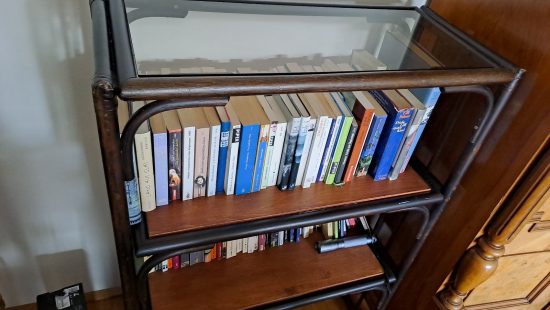 Bücherregal mit Büchern