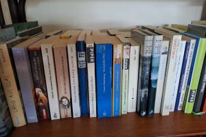 Bücherregal mit Büchern