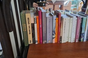 Bücherregal mit Büchern