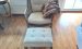 Fauteuil mit Hocker