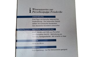 Porzellanpuppe Friederike