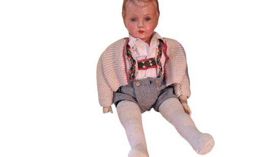 Historische Pappmache-Puppe