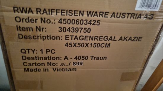 Etagenregal Akazie