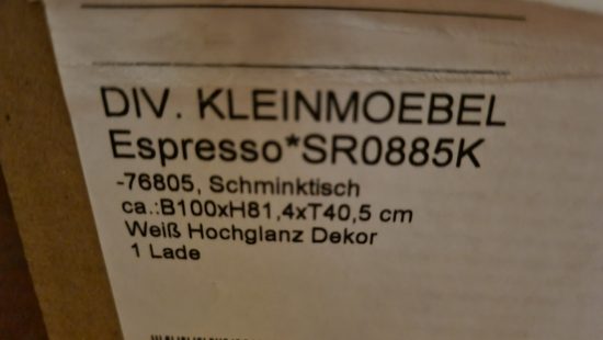 Schminktisch Espresso