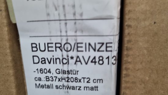 Glastür Davinci