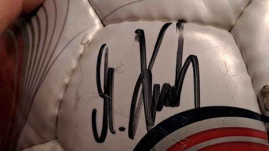 Fußball mit Signaturen 1 OG