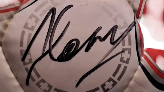 Fußball mit Signaturen 1 OG