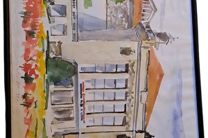 Aquarellisierte Zeichnung