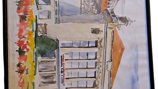 Aquarellisierte Zeichnung