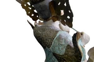 Asiatische Holzstatue