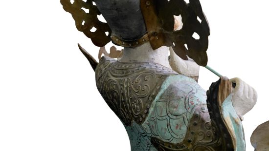 Asiatische Holzstatue