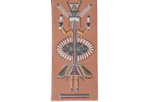 Afrikanisches sakrales  Sanddruckbild