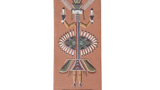 Afrikanisches sakrales  Sanddruckbild