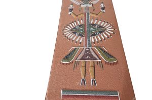 Afrikanisches sakrales  Sanddruckbild