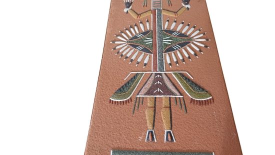 Afrikanisches sakrales  Sanddruckbild