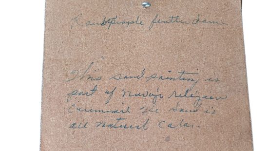 Afrikanisches sakrales  Sanddruckbild