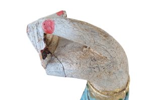 Asiatische Holzstatue