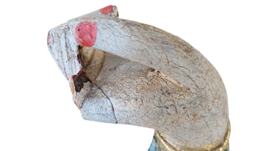 Asiatische Holzstatue