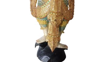 Asiatische Holzstatue