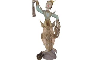 Asiatische Holzstatue