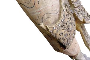 Asiatische Holzstatue